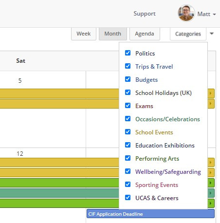 image of the education insights calendar for businesses marketing to schools